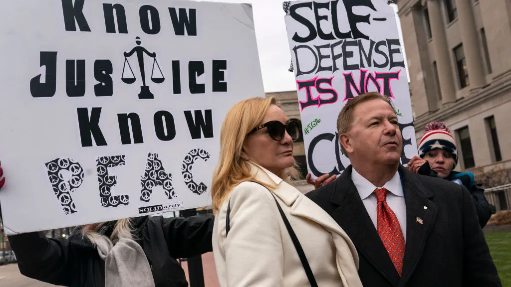 WATCH: ‘Gun Couple’ Mark, Patricia McCloskey Speak Out In Support Of Rittenhouse, 2A Outside Courthouse