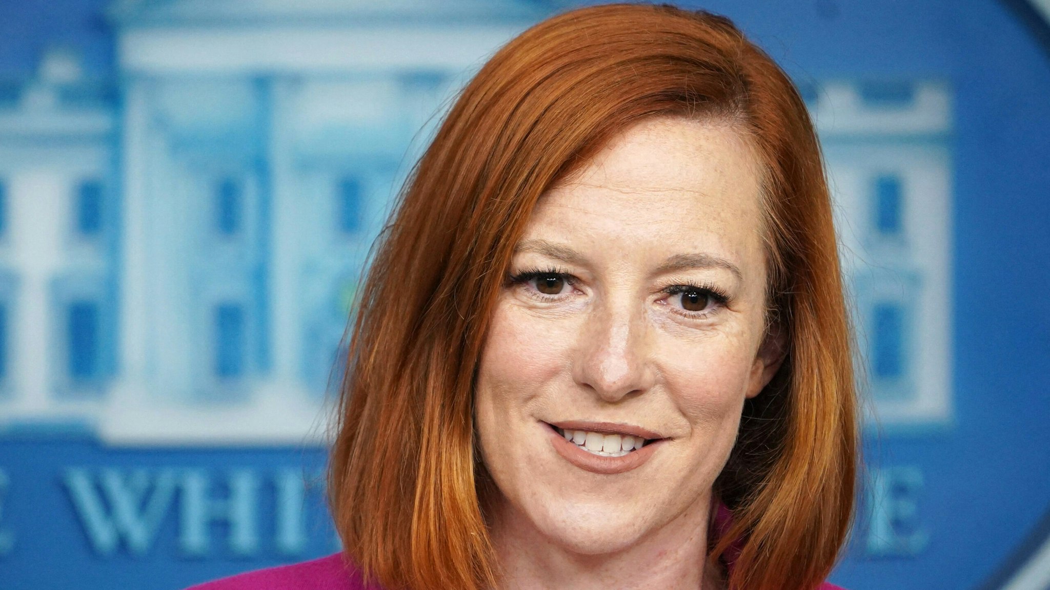 White House Press Secretary Jen Psaki speaks during the daily press briefing on October 22, 2021, in the Brady Briefing Room of the White House in Washington, DC.