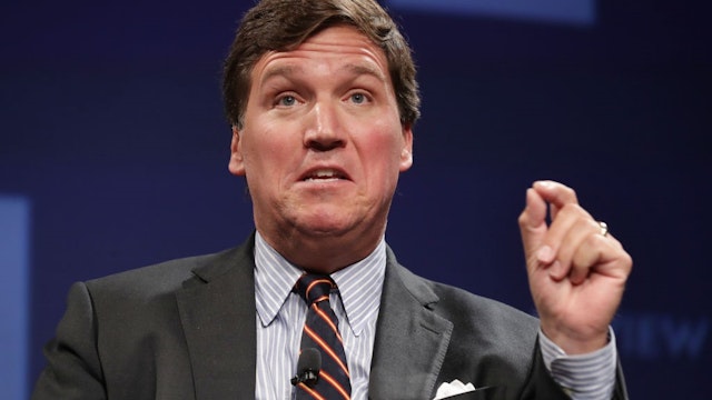 WASHINGTON, DC - MARCH 29: Fox News host Tucker Carlson discusses 'Populism and the Right' during the National Review Institute's Ideas Summit at the Mandarin Oriental Hotel March 29, 2019 in Washington, DC. Carlson talked about a large variety of topics including dropping testosterone levels, increasing rates of suicide, unemployment, drug addiction and social hierarchy at the summit, which had the theme 'The Case for the American Experiment.' (Photo by