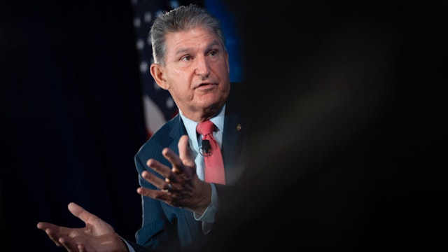 Sen. Joe Manchin (D-WV) speaks during an event with the Economic Club of Washington at the Capitol Hilton Hotel October 26, 2021 in Washington, DC.