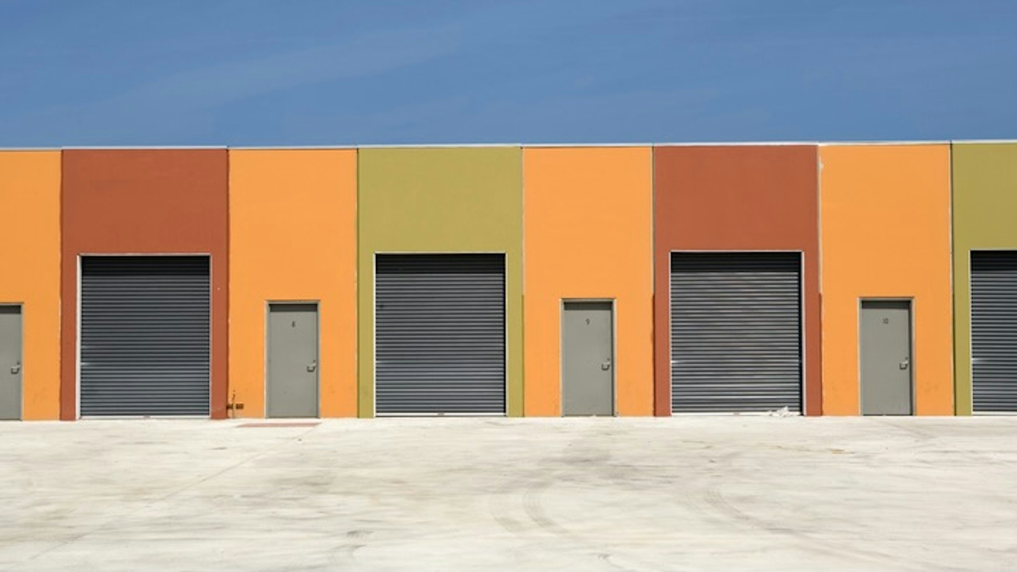 Row of self-storage units - stock photo Los Angeles, California, USA David Zaitz