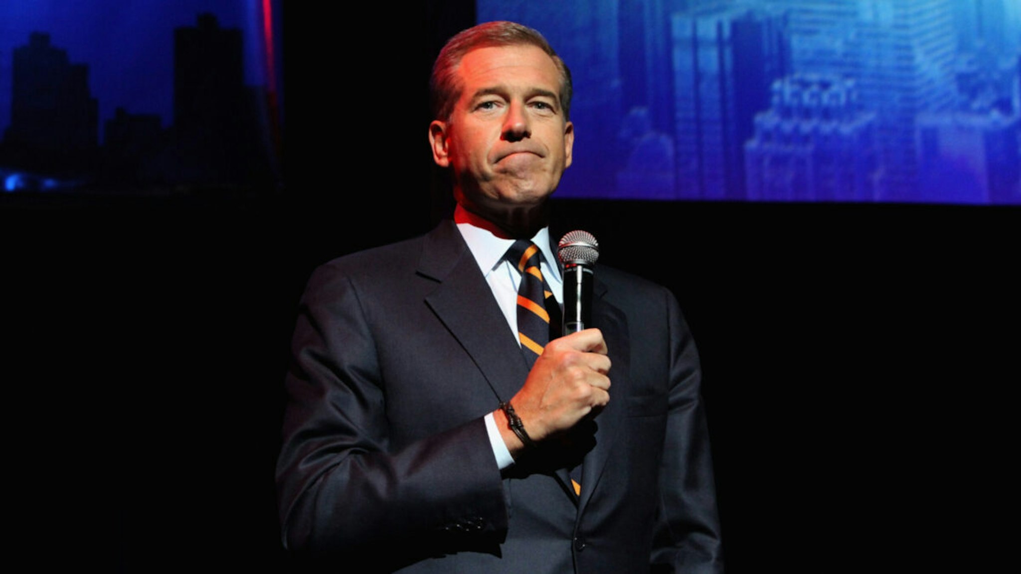 NBC News Anchor Brian Williams speaks onstage at The New York Comedy Festival and The Bob Woodruff Foundation present the 8th Annual Stand Up For Heroes Event at The Theater at Madison Square Garden on November 5, 2014 in New York City.