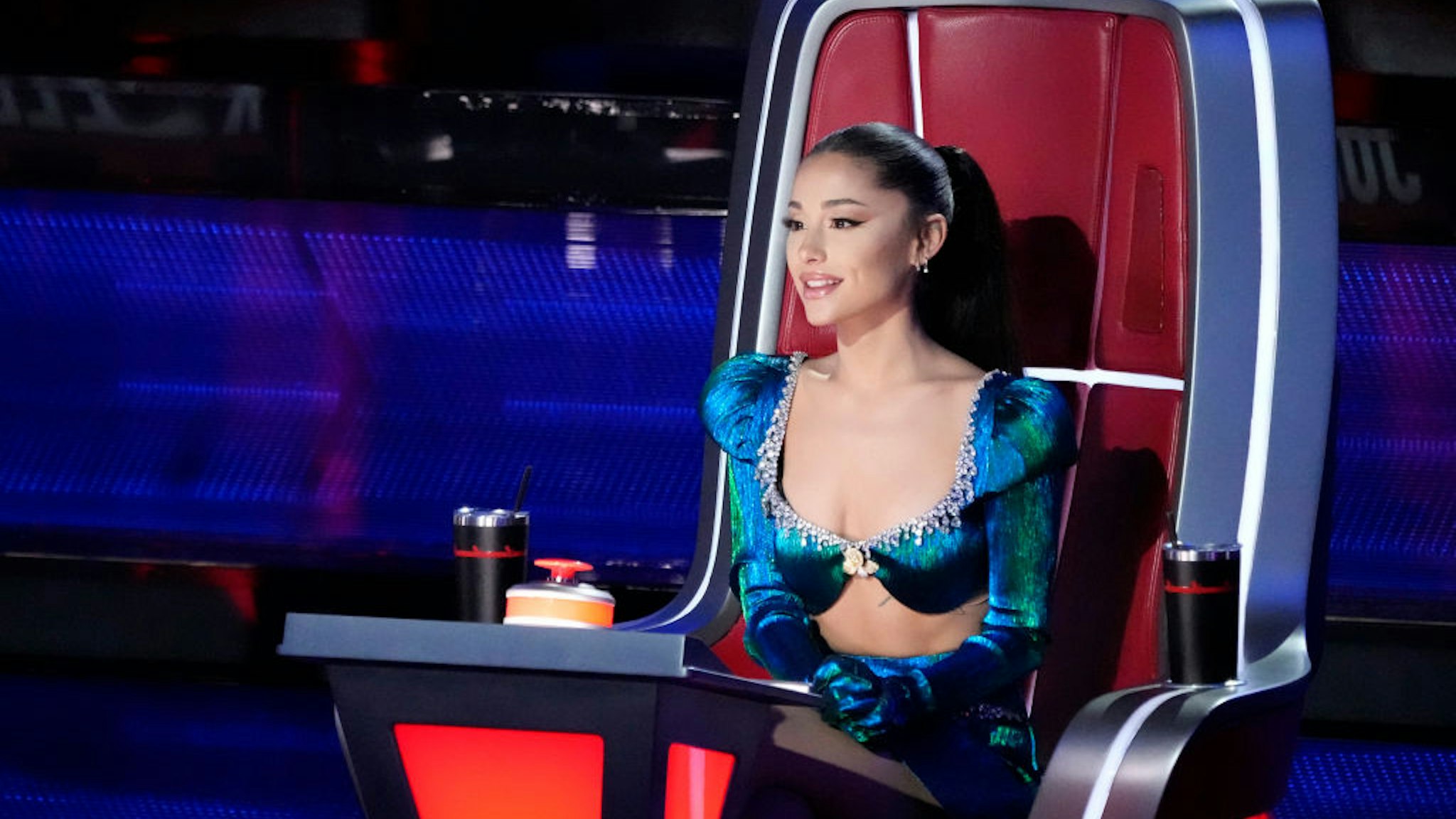 THE VOICE -- "Knockout Rounds" Episode 2113 -- Pictured: Ariana Grande --