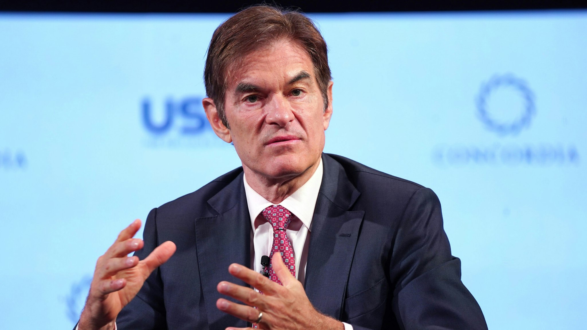 NEW YORK, NEW YORK - SEPTEMBER 21: Dr. Mehmet Oz, Professor of Surgery, Columbia University speaks onstage during the 2021 Concordia Annual Summit - Day 2 at Sheraton New York on September 21, 2021 in New York City.