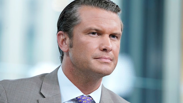 NEW YORK, NEW YORK - AUGUST 09: Fox anchor Pete Hegseth interviews entrepreneur and venture capitalist Peter Thiel during "FOX &amp; Friends" at Fox News Channel Studios on August 09, 2019 in New York City. (Photo by John Lamparski/Getty Images)