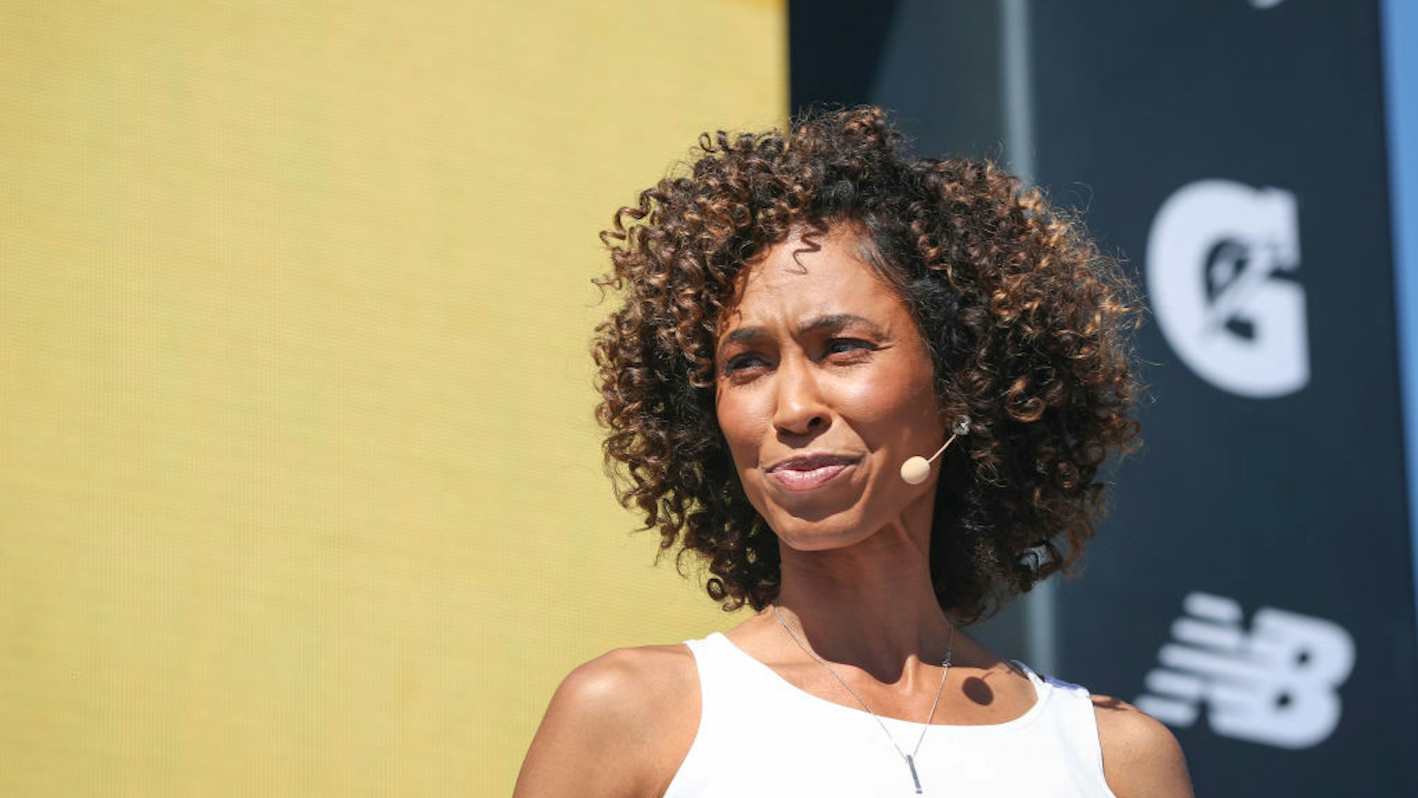 NEWPORT BEACH, CALIFORNIA - OCTOBER 23: SportsCenter anchor Sage Steele at the espnW Women + Sports Summit held at The Resort at Pelican Hill on October 23, 2019 in Newport Beach, California. (Photo by Meg Oliphant/Getty Images)