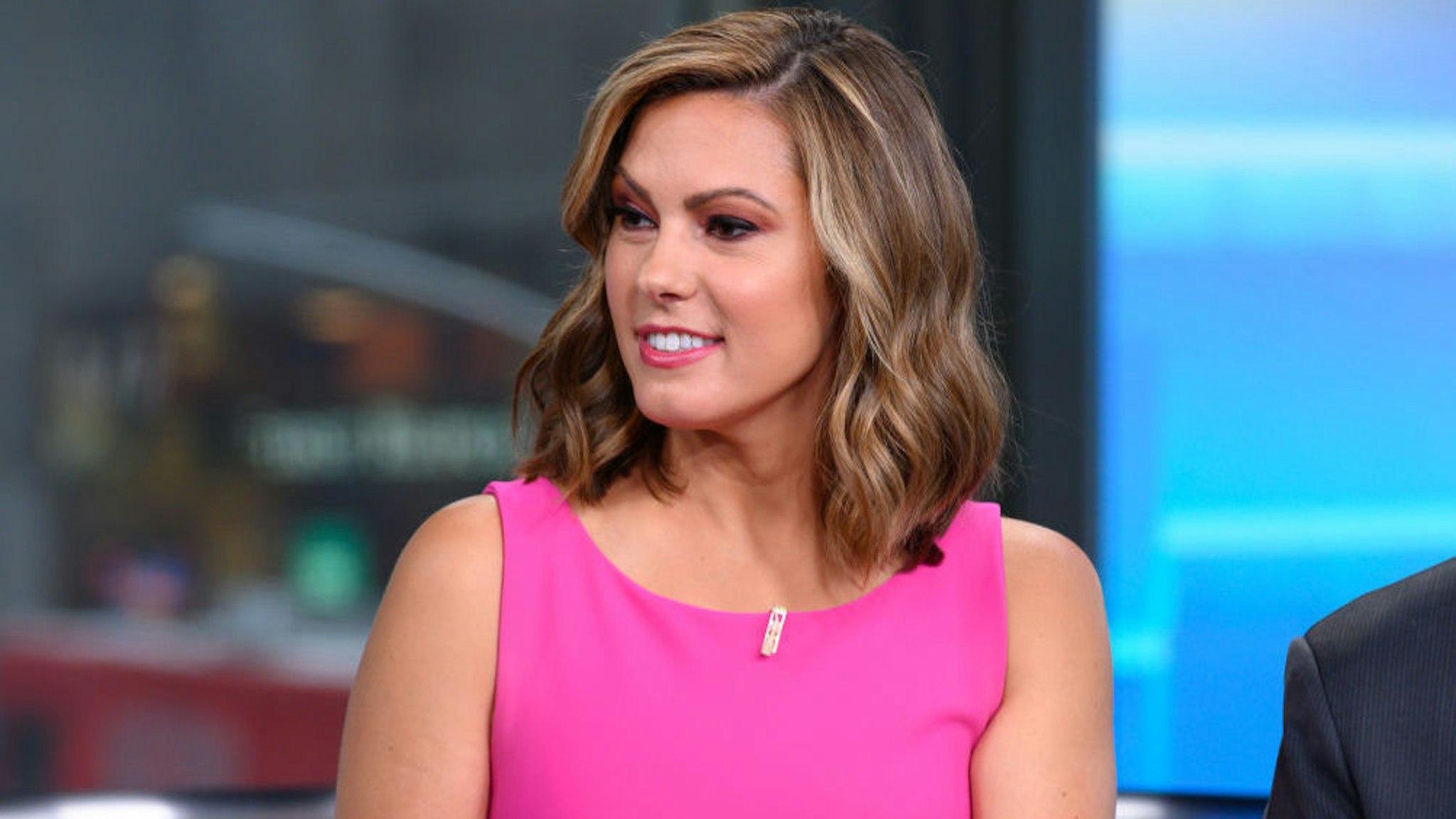 Lisa Boothe is seen on set of Fox & Friends at Fox News Channel Studios on September 10, 2019 in New York City.