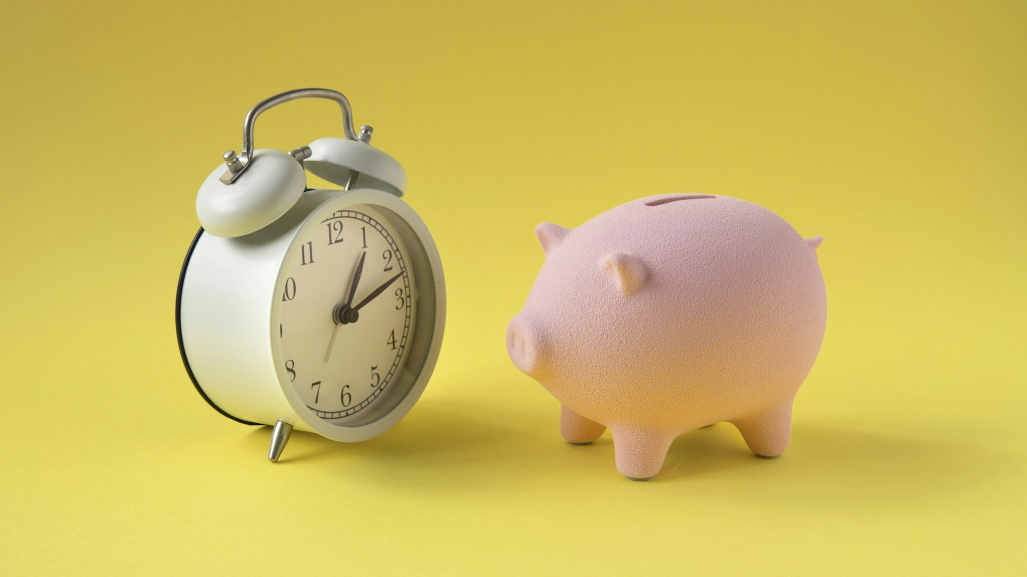 Financial planning and time factor conceptual still life. - stock photo