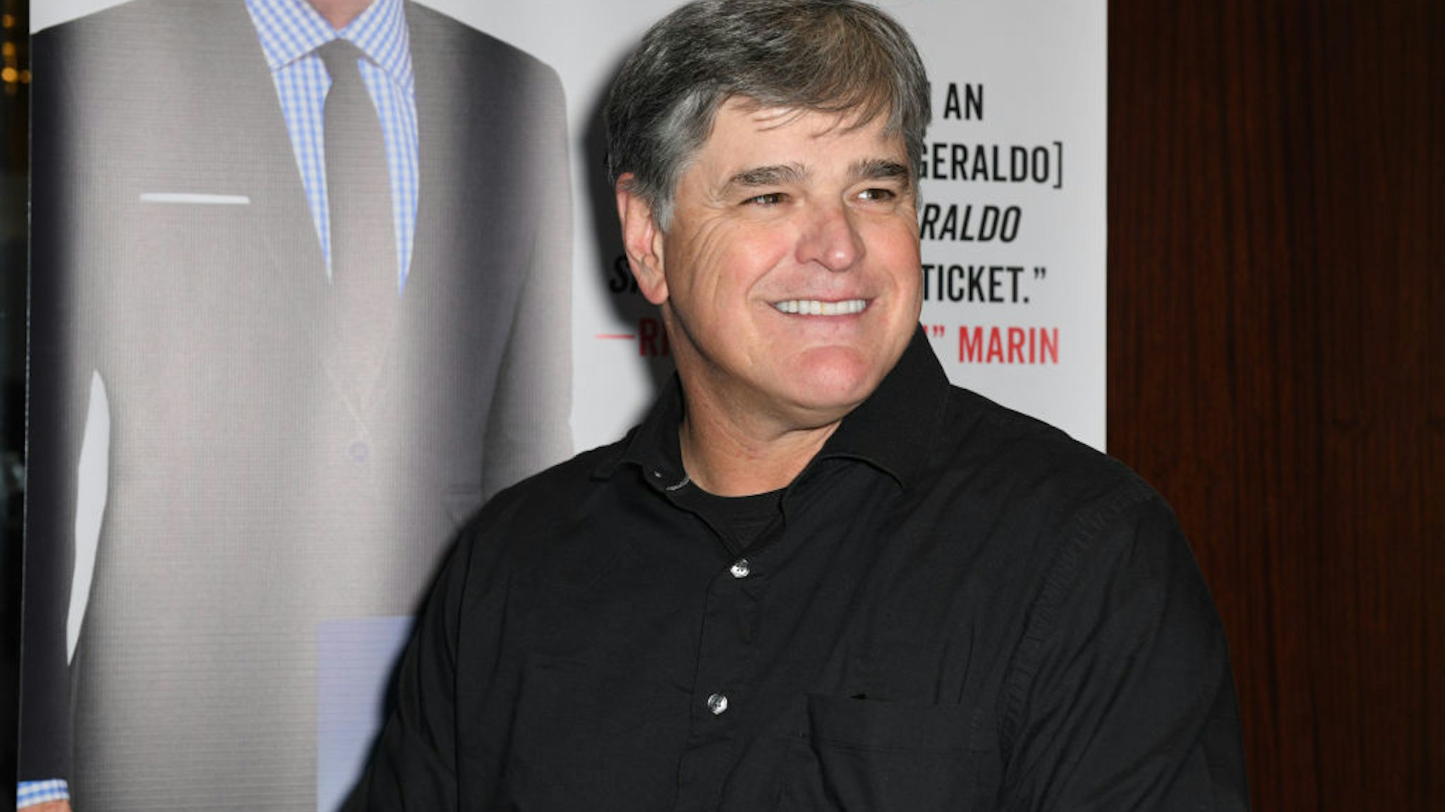 NEW YORK, NY - APRIL 02: Sean Hannity attends Sean Hannity &amp; Friends celebrate the publication of "The Geraldo Show: A Memoir" by Geraldo Rivera at Del Frisco's on April 2, 2018 in New York City. (Photo by Jared Siskin/Patrick McMullan via Getty Images)