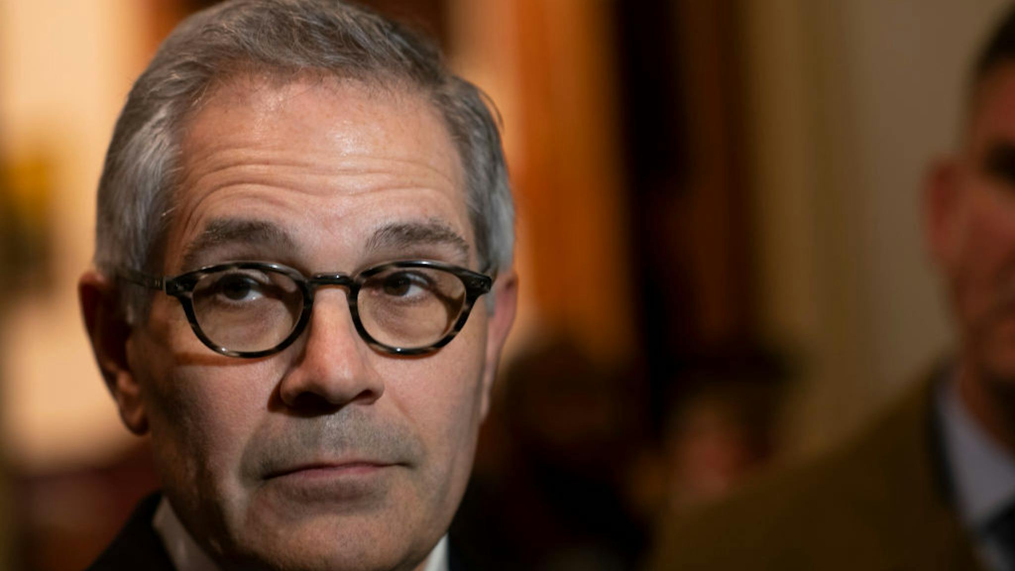 Larry Krasner PHILADELPHIA, PA - DECEMBER 30: Philadelphia District Attorney Larry Krasner addresses the media after a press conference announcing Danielle Outlaw as the new Police Commissioner on December 30, 2019 in Philadelphia, Pennsylvania. Outlaw, Philadelphia's first black female police commissioner, was previously the police chief in Portland, OR. (Photo by Mark Makela/Getty Images)
