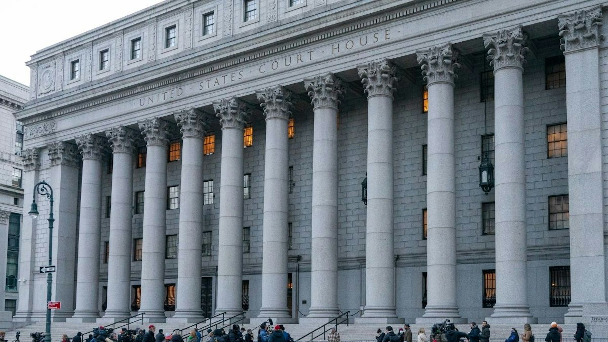 The Thurgood Marshall United States Courthouse where the trial of Ghislaine Maxwell is being held on November 29, 2021 in New York City. Maxwell, the daughter of late media mogul Robert Maxwell is on trial for sex trafficking.