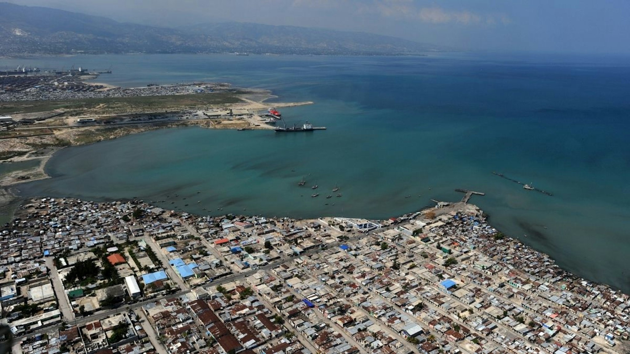 Aerial view of Cité Soleil in Port-au-Prince, on March 20, 2014.