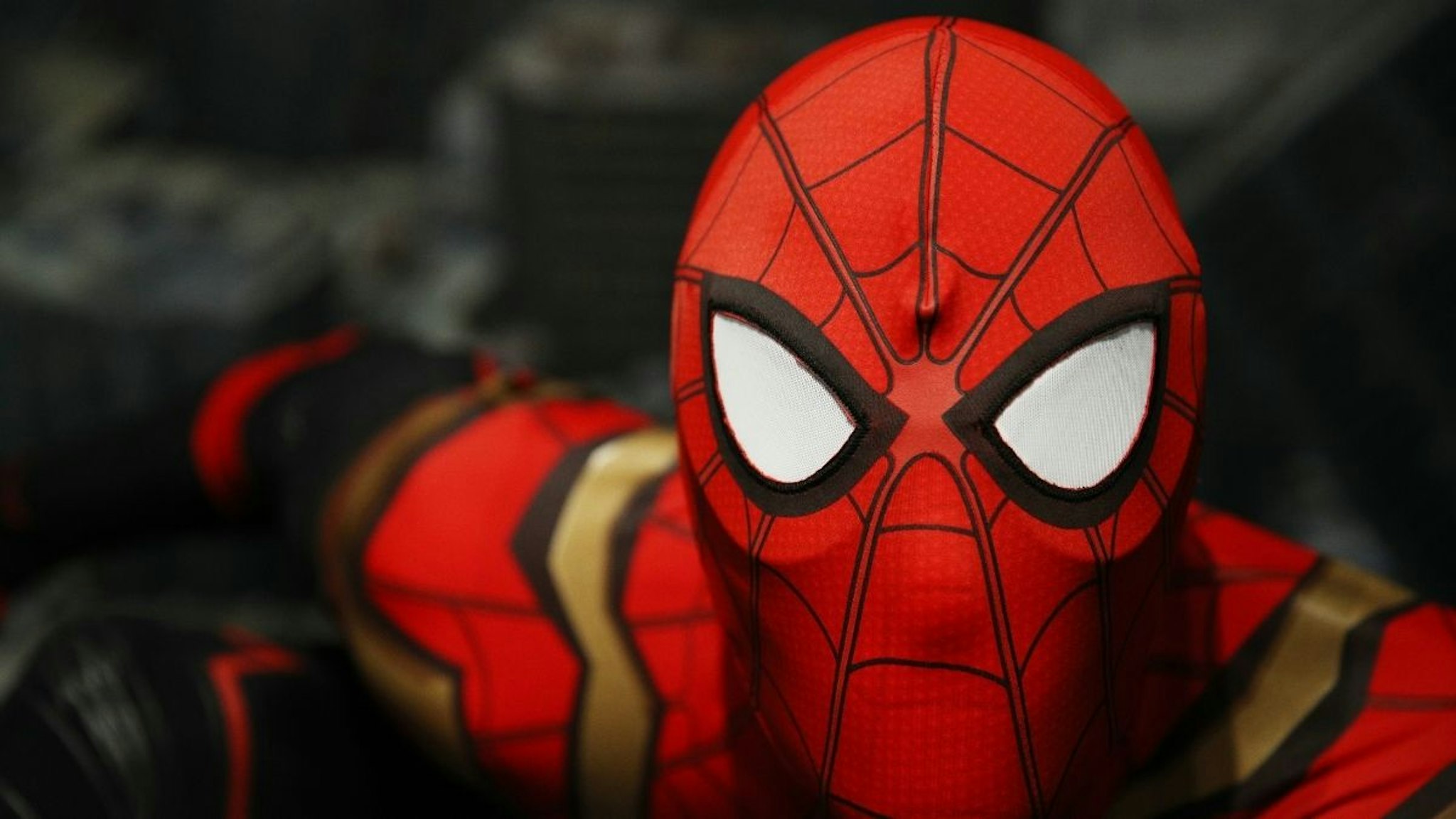 A Spider-Man wax figure is seen in Madame Tussauds in Darling Harbour to celebrate the release of SPIDER-MAN: No Way Home on December 16, 2021 in Sydney, Australia.