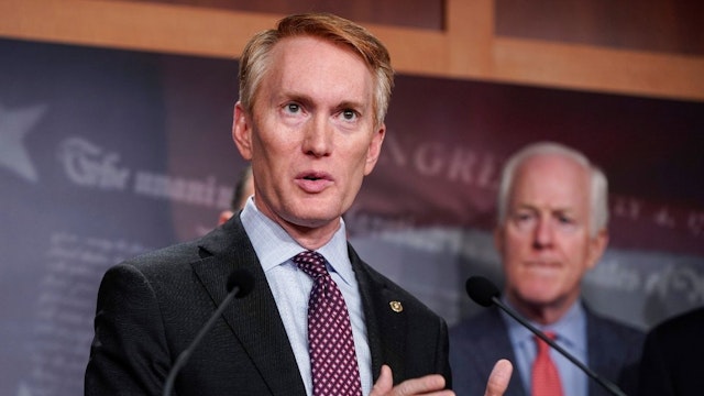 Senator James Lankford (R-OK) speaks about his opposition to S. 1, the "For The People Act" on June 17, 2021 in Washington, DC.