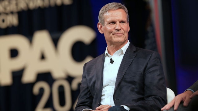 Bill Lee, governor of Tennessee, smiles during the Conservative Political Action Conference (CPAC) in Dallas, Texas, U.S., on Saturday, July 10, 2021. The three-day conference is titled "America UnCanceled." Photographer: Dylan Hollingsworth/Bloomberg