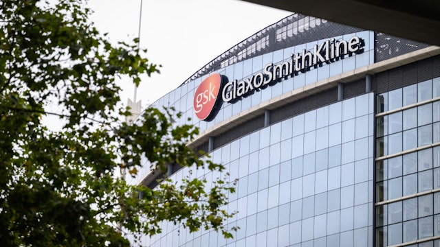 BRENTFORD, ENGLAND - OCTOBER 07: A general view of the exterior of the GlaxoSmithKline offices on October 07, 2021 in the Brentford area of London, England. Yesterday, the World Health Organization endorsed the company's malaria vaccine, Mosquirix, the first developed for any parasitic disease.