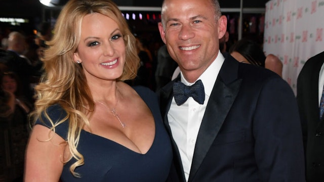 LAS VEGAS, NEVADA - JANUARY 26: Adult film actress/director Stormy Daniels (L) and attorney Michael Avenatti attend the 2019 Adult Video News Awards at The Joint inside the Hard Rock Hotel &amp; Casino on January 26, 2019 in Las Vegas, Nevada.
