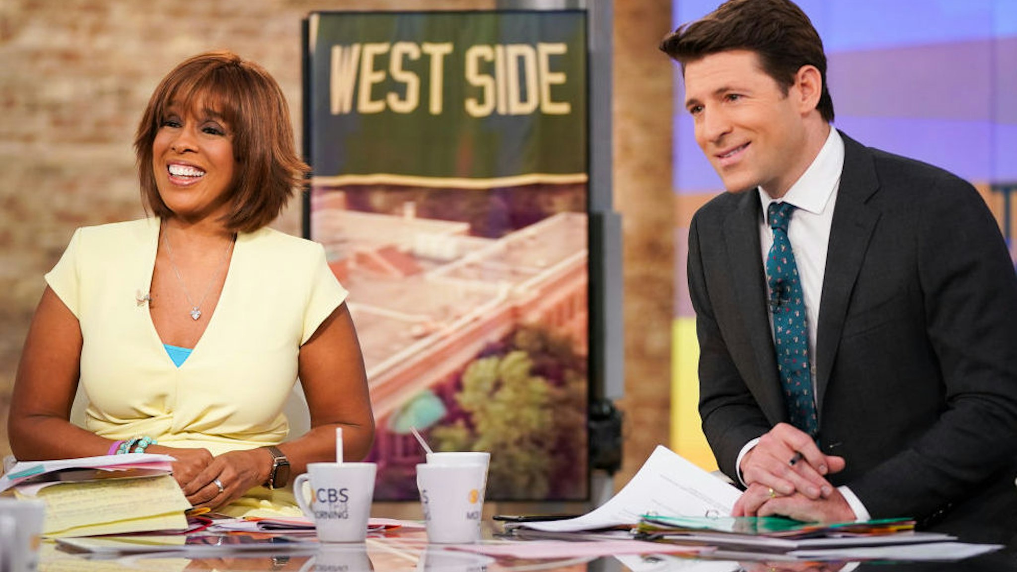 CBS This Morning live from the CBS Broadcast Center, May 20th 2019. Pictured L to R: CBS This Morning Co-Anchors: Gayle King, and Tony Dokoupil.