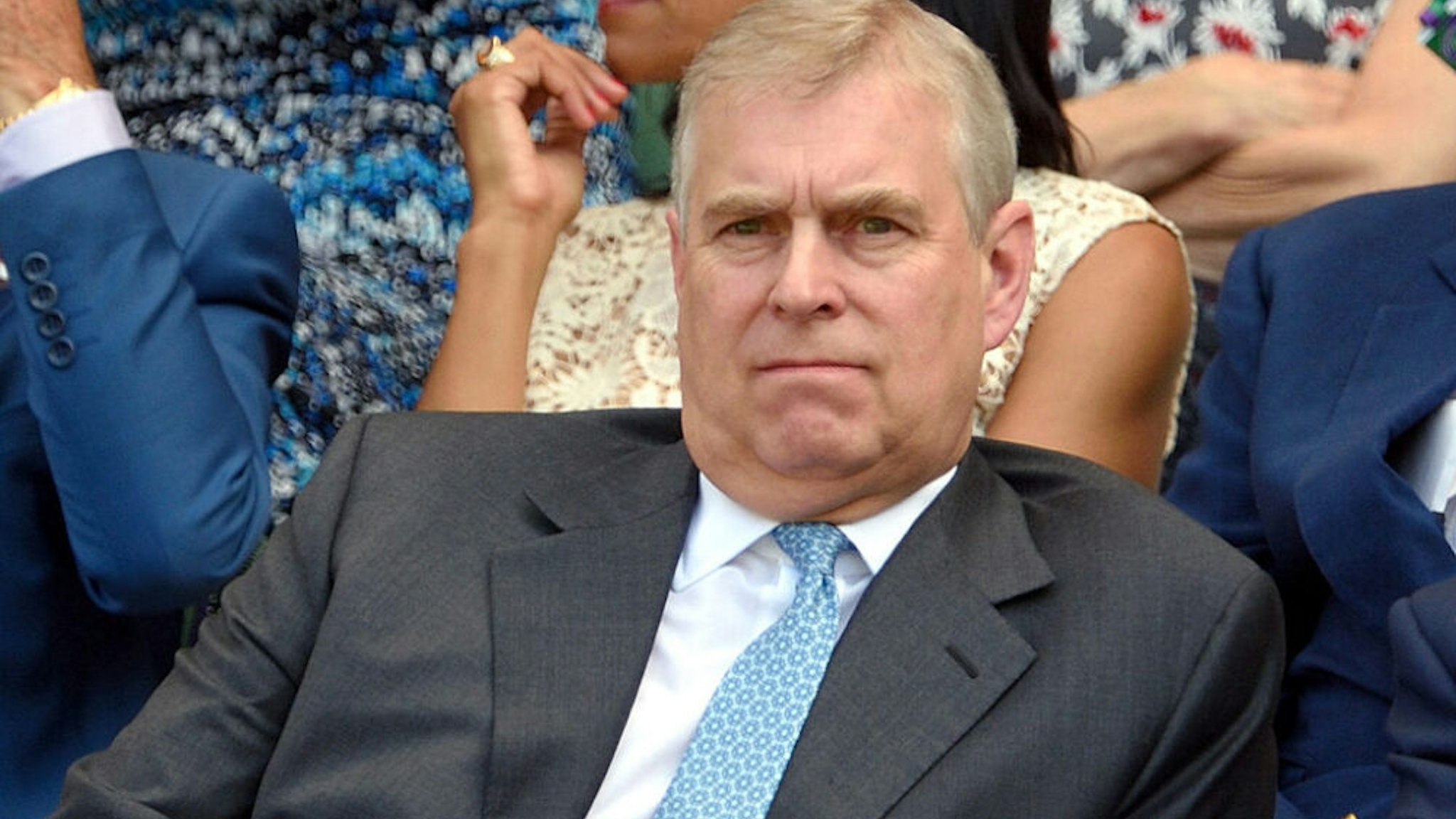 LONDON, ENGLAND - JULY 10: Prince Andrew, Duke of York attends day eleven of the Wimbledon Tennis Championships at Wimbledon on July 10, 2015 in London, England.