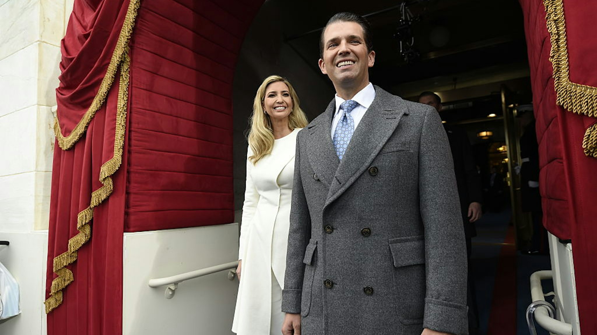 WASHINGTON, DC - JANUARY 20: Donald Trump, Jr., and Ivanka Trump arrive for the Presidential Inauguration of their father Donald Trump at the US Capitol on January 20, 2017 in Washington, DC. Donald J. Trump will become the 45th president of the United States today. (Photo by Saul Loeb - Pool/Getty Images)