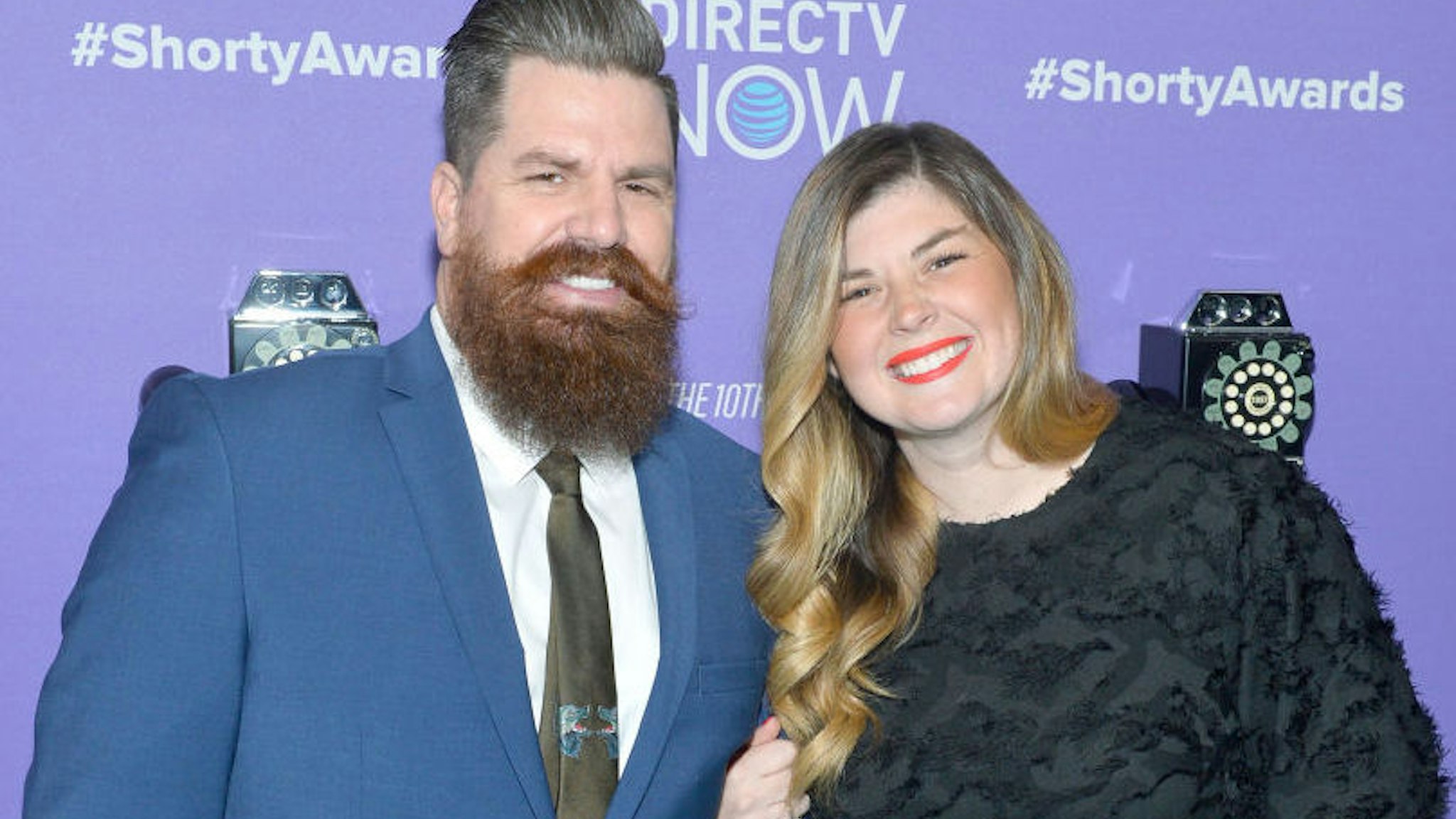 Andy Meredith (L) and Candis Meredith attend the 10th Annual Shorty Awards at PlayStation Theater on April 15, 2018 in New York City.