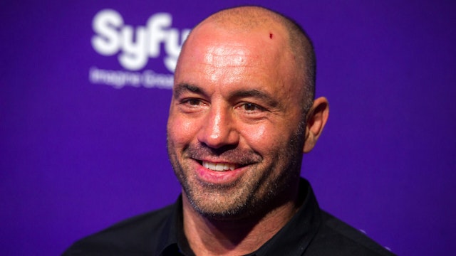 NEW YORK, NY - APRIL 10: TV personality Joe Rogan attends the 2013 Syfy Upfront at Silver Screen Studios at Chelsea Piers on April 10, 2013 in New York City.