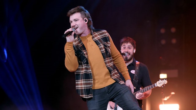 NASHVILLE, TENNESSEE - JANUARY 12: Morgan Wallen performs onstage at the Ryman Auditorium on January 12, 2021 in Nashville, Tennessee.
