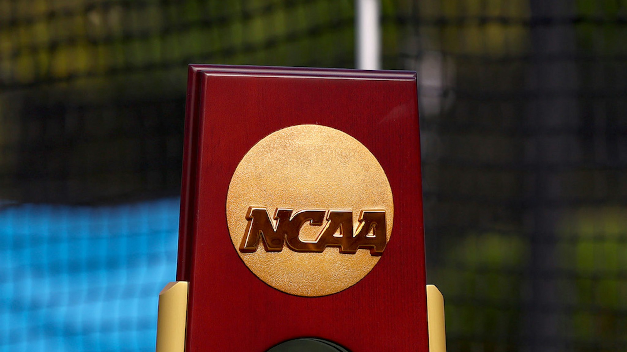 CHATTANOOGA, TN - MAY 26: Detail photo of the championship trophy awarded to the the Emory Eagles after their win against the Wesleyan Cardinals during the Division III Womens Tennis Championship held at the Champions Tennis Club on May 26, 2021 in Chattanooga, Tennessee. (Photo by Grant Halverson/NCAA Photos via Getty Images)