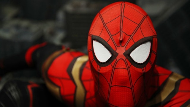 A Spider-Man wax figure is seen in Madame Tussauds in Darling Harbour to celebrate the release of SPIDER-MAN: No Way Home on December 16, 2021 in Sydney, Australia. (