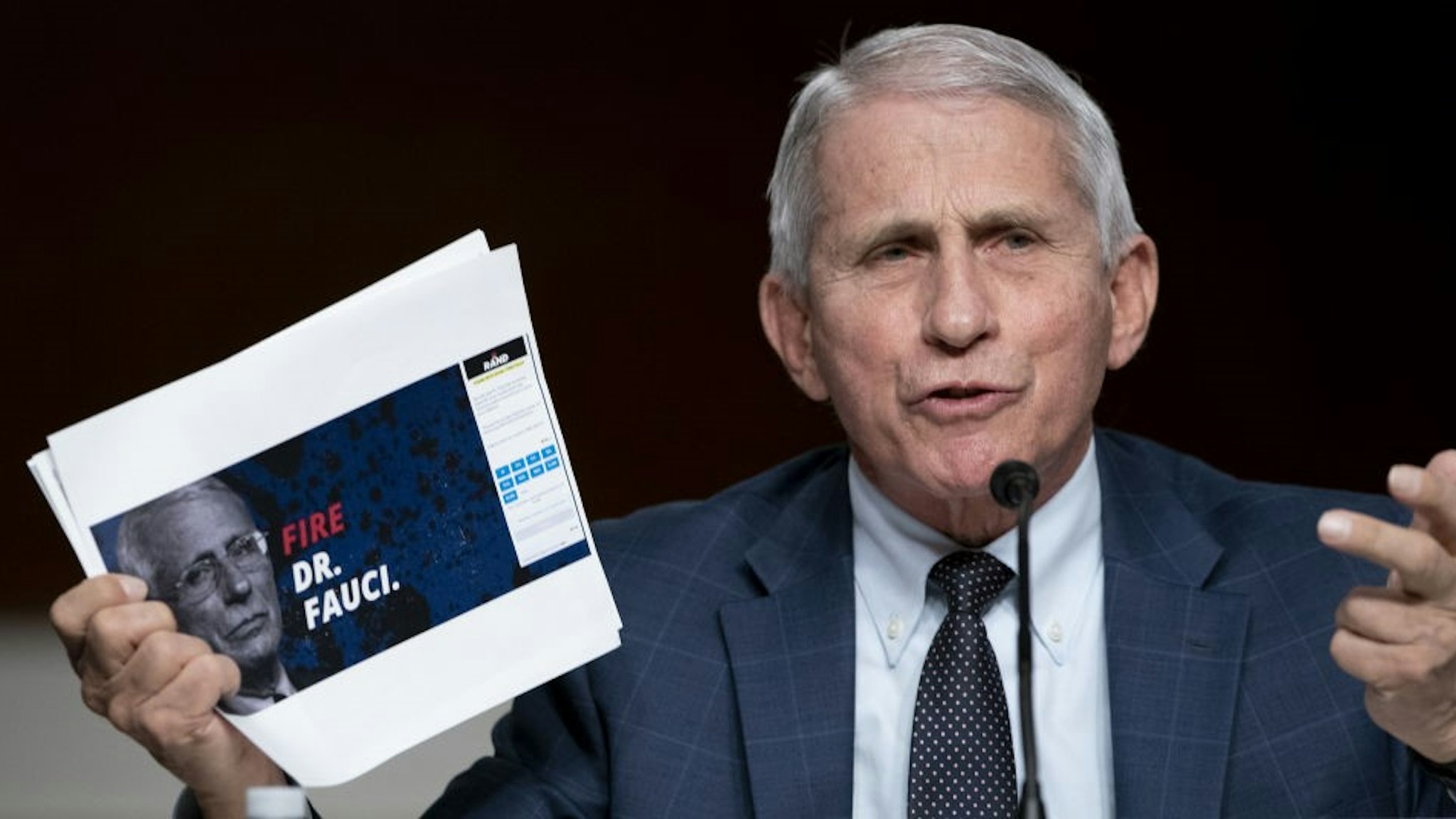 Anthony Fauci, director of the National Institute of Allergy and Infectious Diseases, speaks during a Senate Health, Education, Labor, and Pensions Committee hearing in Washington, D.C., U.S., on Tuesday, Jan. 11, 2022. The hearing is titled "Addressing New Variants: A Federal Perspective on the COVID-19 Response."