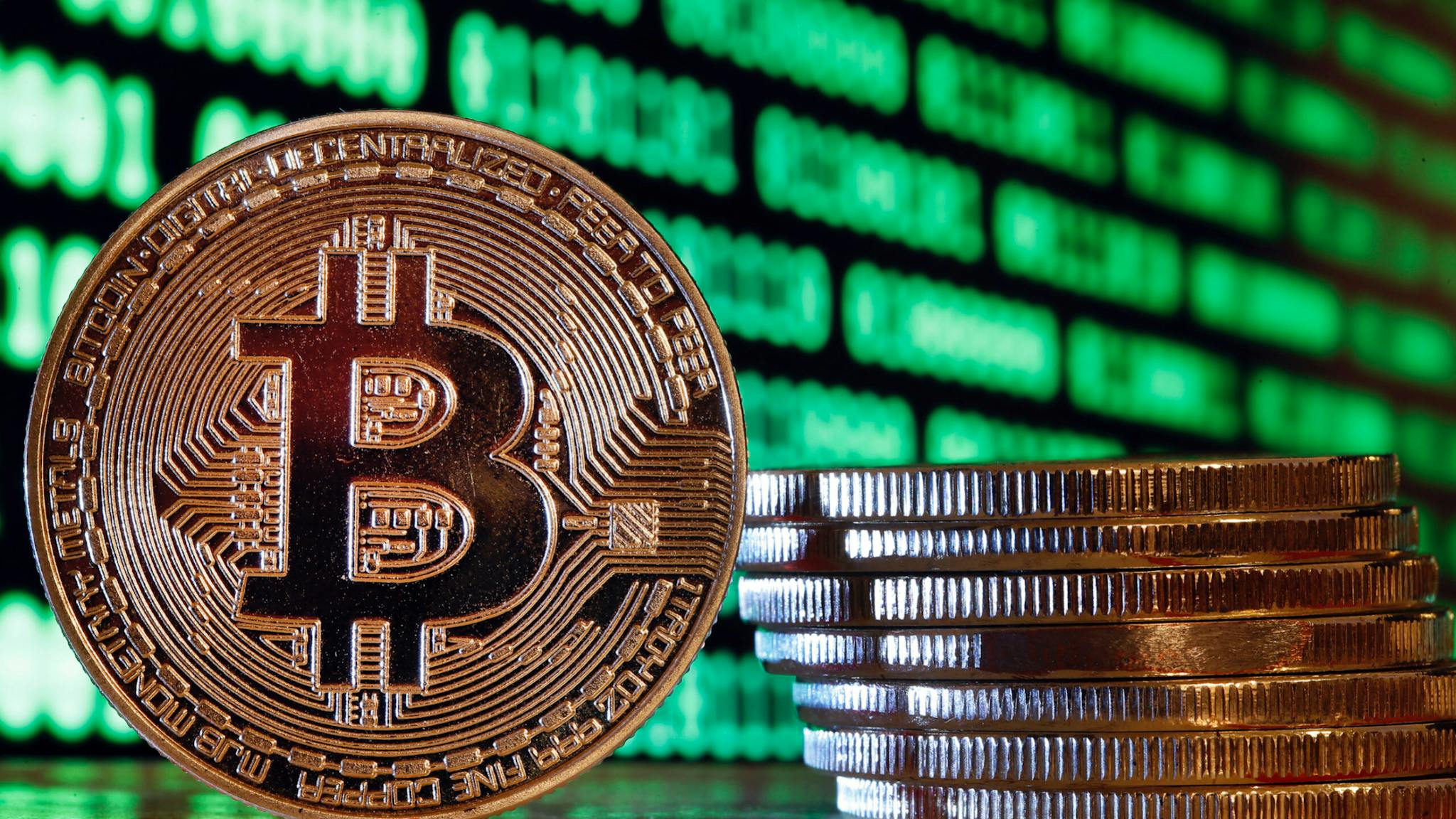 Bitcoin In this photo illustration, a visual representation of the digital Cryptocurrency, Bitcoin is displayed on January 15, 2018 in Paris, France.