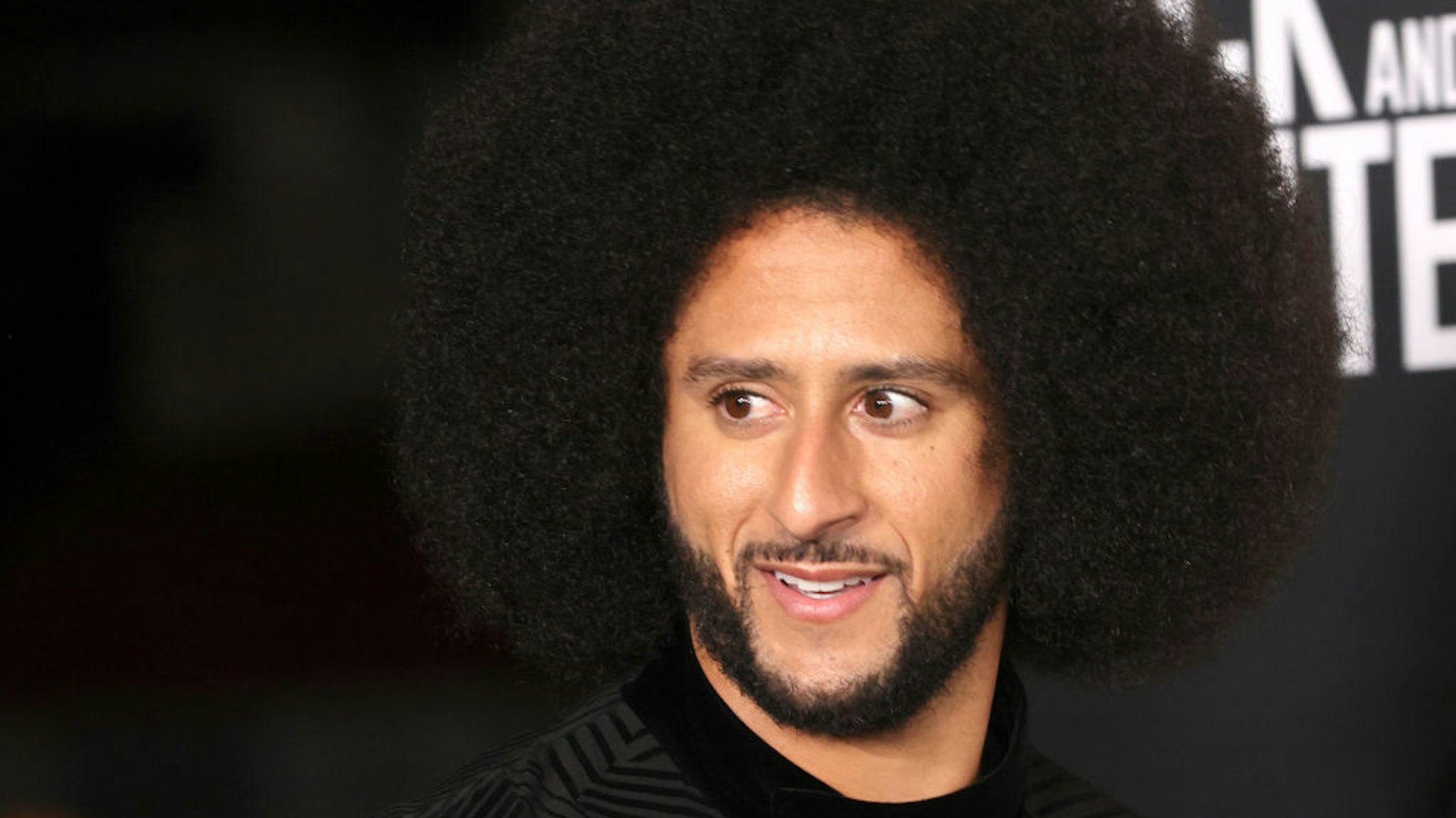LOS ANGELES, CALIFORNIA - OCTOBER 28: Colin Kaepernick arrives at the Los Angeles premiere of Netflix's "Colin In Black And White" at Academy Museum of Motion Pictures on October 28, 2021 in Los Angeles, California. (Photo by Kevin Winter/WireImage,)