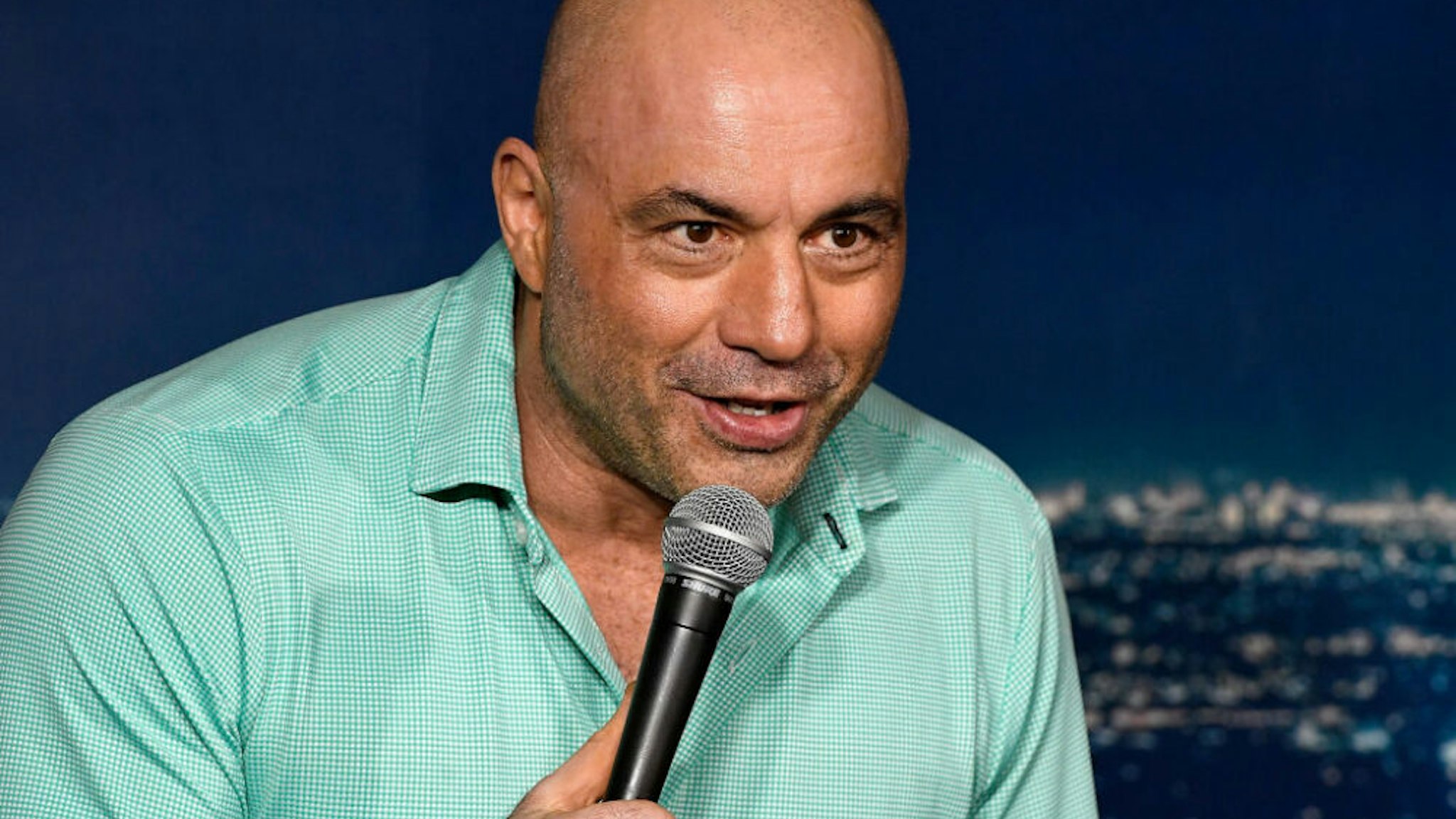 PASADENA, CA - MARCH 15: Comedian Joe Rogan performs during his appearance at The Ice House Comedy Club on March 15, 2019 in Pasadena, California.