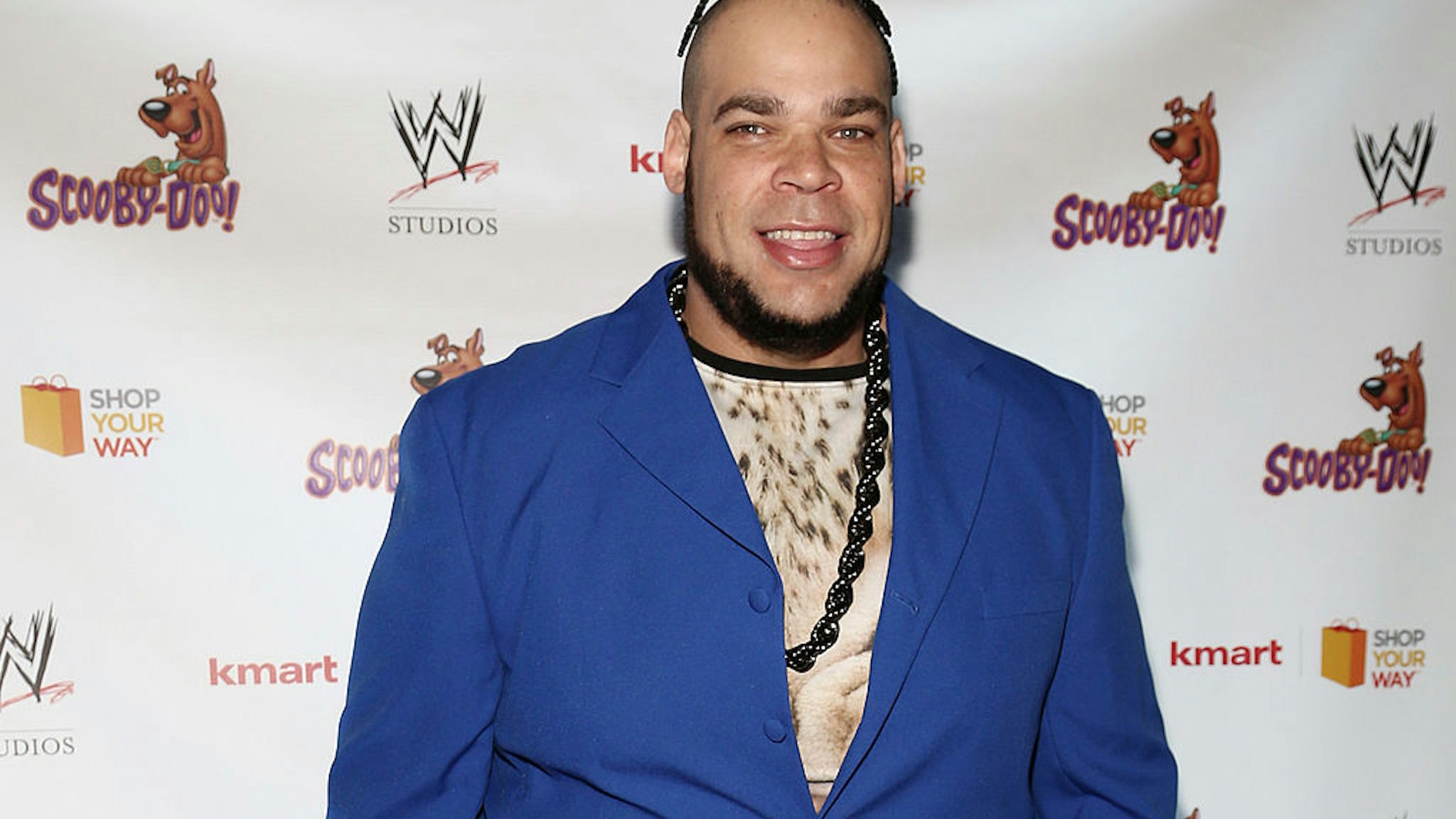 NEW YORK, NY - MARCH 22: WWE wrestler Brodus Clay attends the "Scooby Doo! WrestleMania Mystery" New York Premiere at Tribeca Cinemas on March 22, 2014 in New York City. (Photo by Paul Zimmerman/WireImage)