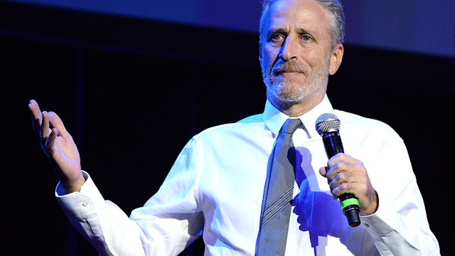 NEW YORK, NY - NOVEMBER 01: Jon Stewart performs on stage as The New York Comedy Festival and The Bob Woodruff Foundation present the 10th Annual Stand Up for Heroes event at The Theater at Madison Square Garden on November 1, 2016 in New York City. (Photo by Kevin Mazur/Getty Images for The Bob Woodruff Foundation)