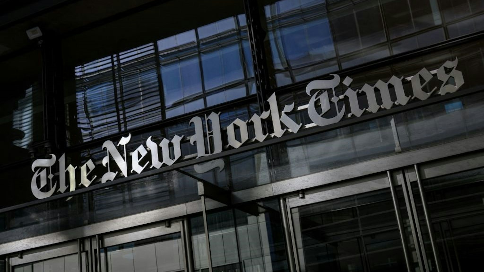 The New York Times Building in New York City on February 1, 2022. - The New York Times announced on January 31, 2022, it had bought Wordle, a phenomenon played by millions just four months after the game burst onto the Internet, for an "undisclosed price in the low seven figures." Created by engineer Josh Wardle, the game consists of guessing one five-letter word per day in just six tries.
