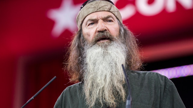Phil Robertson of popular TV show 'Duck Dynasty' speaks at the annual Conservative Political Action Conference (CPAC).