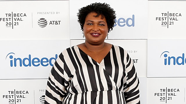 Stacey Abrams attends the 2021 Tribeca Festival Belafonte Awards at Battery Park on June 19, 2021 in New York City.