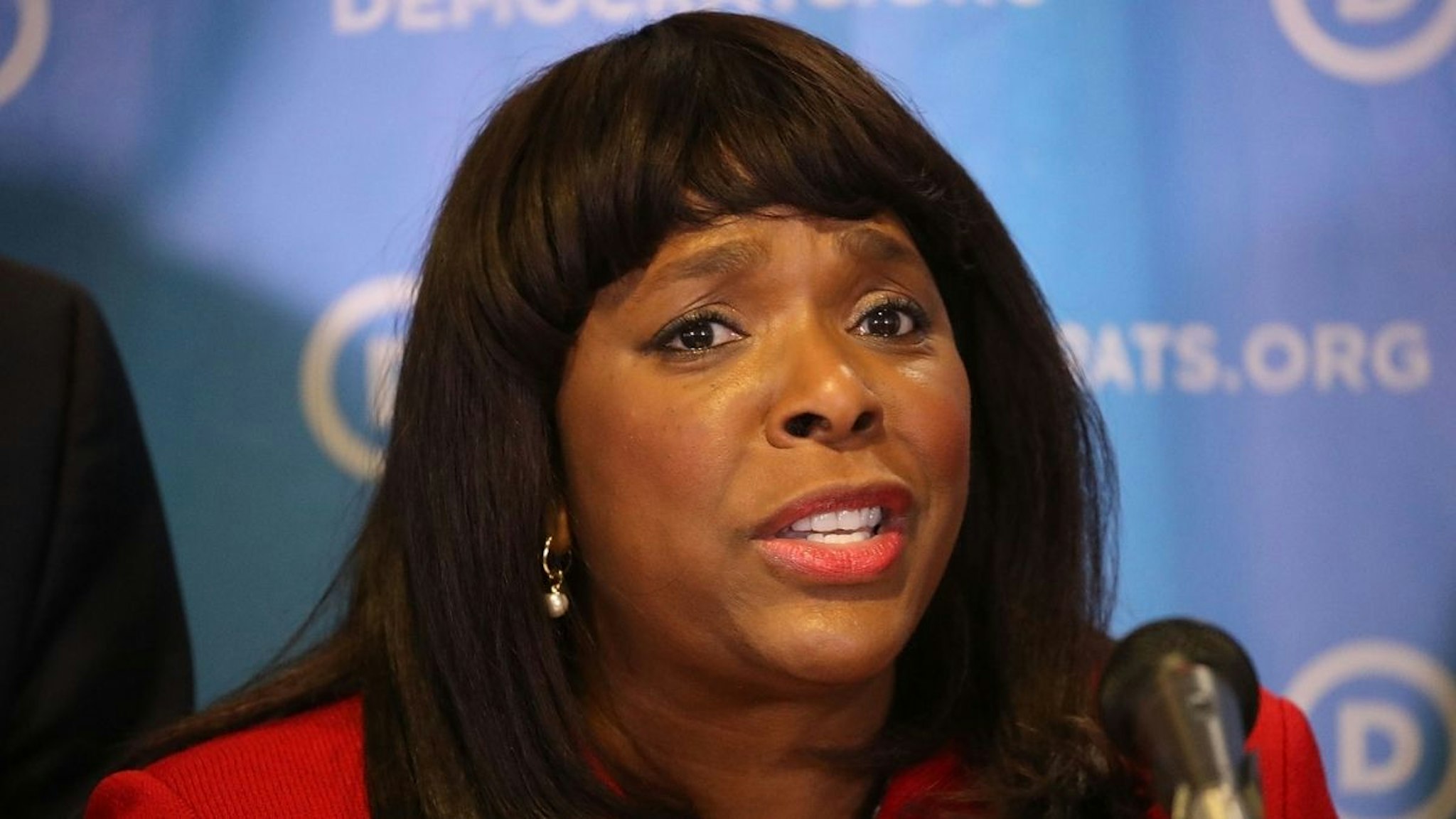 Rep. Terri Sewell (D-AL) speaks during a press conference held at the Democratic National Headquarters on July 19, 2017 in Washington, DC.