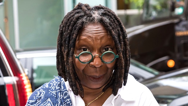NEW YORK, NY - SEPTEMBER 07: Actress, comedienne, author, and television host Whoopi Goldberg is seen arriving to Monse Fashion Show SS19 at SIR Stage 37 on September 7, 2018 in New York City.