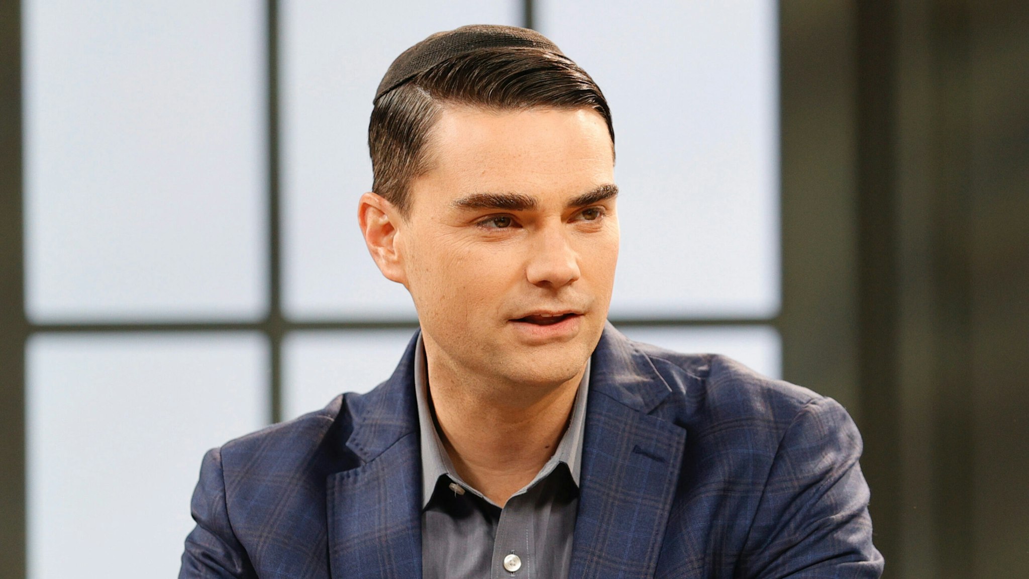 American commentator Ben Shapiro is seen on set during a taping of "Candace" on March 17, 2021 in Nashville, Tennessee.