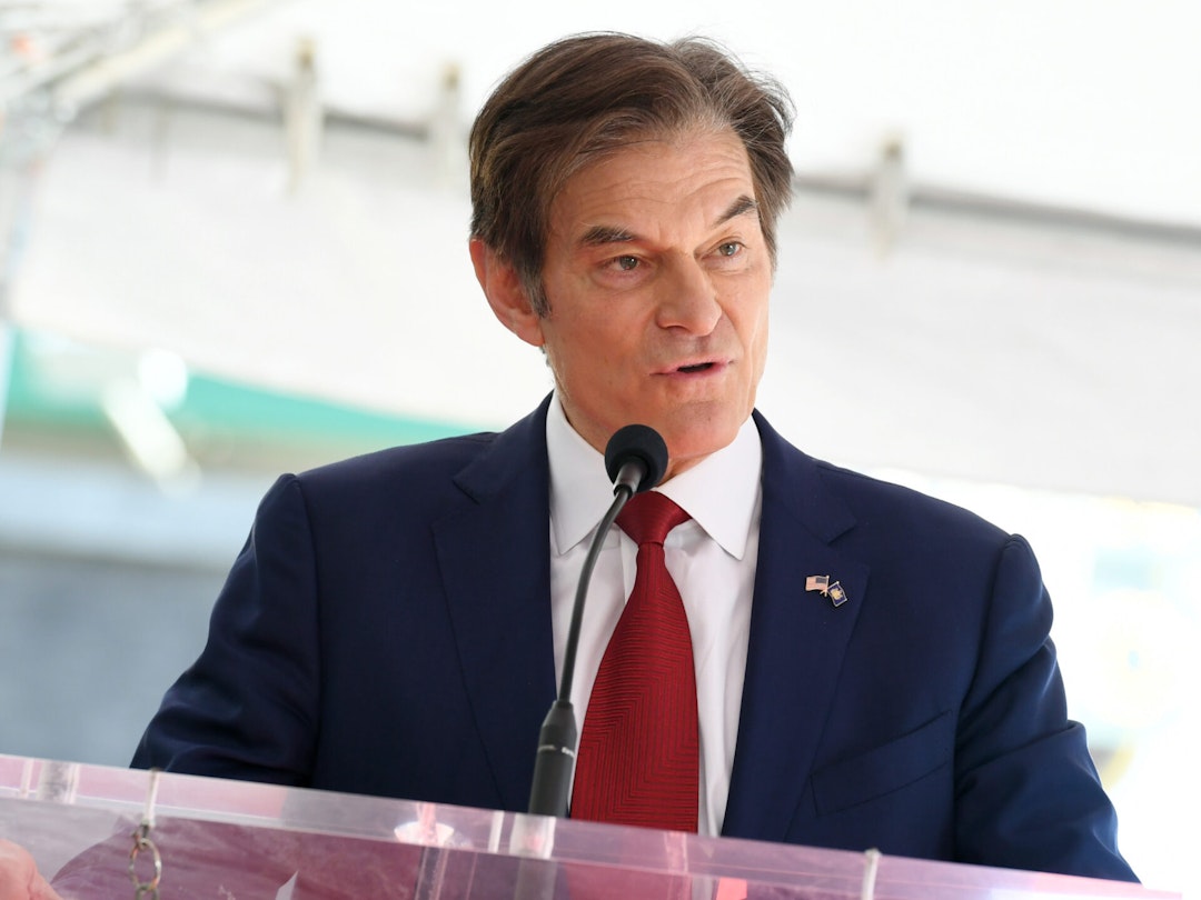 Dr. Mehmet Oz speaks at the Hollywood Walk of Fame Star Ceremony for Dr. Oz on February 11, 2022 in Hollywood, California.