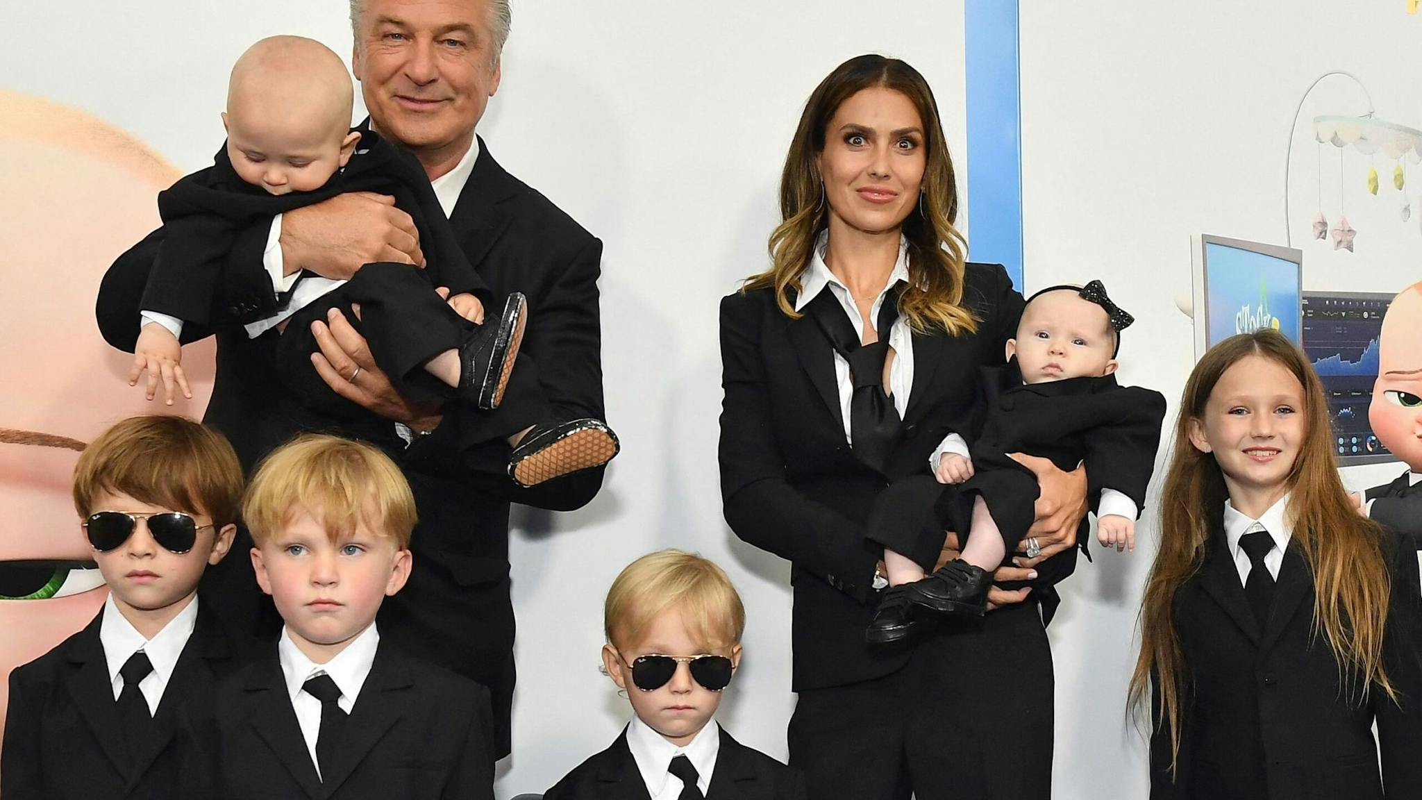 US-ENTERTAINMENT-FILM-BOSSBABY Baldwin family