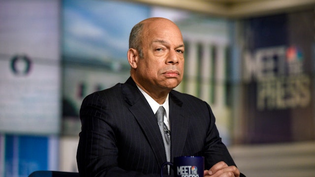 MEET THE PRESS -- Pictured: (l-r) ? Jeh Johnson, Former Secretary of Homeland Security, appears on "Meet the Press" in Washington, D.C., Sunday, Feb. 24, 2019.