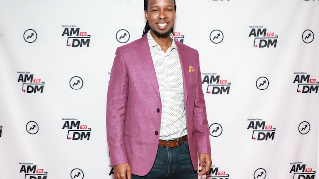 NEW YORK, NY - MARCH 10: (EXCLUSIVE COVERAGE) IBRAM X KENDI visits BuzzFeed's "AM To DM" on March 10, 2020 in New York City.