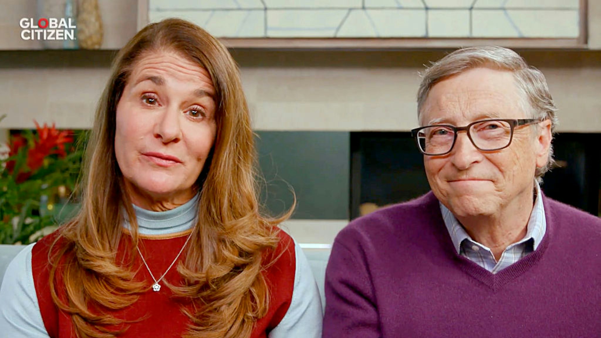 In this screengrab, (L-R) Melinda Gates and Bill Gates speak during "One World: Together At Home" presented by Global Citizen on April, 18, 2020.