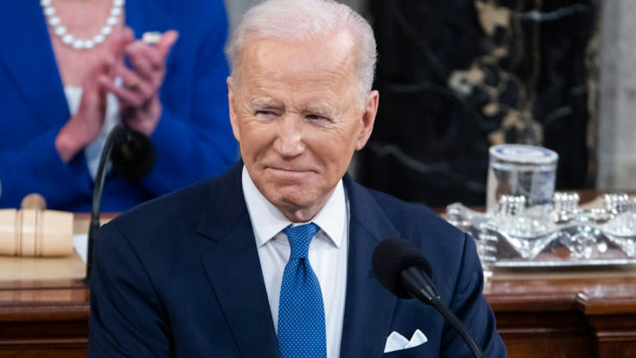 U.S. President Joe Biden during a State of the Union address at the U.S. Capitol in Washington, D.C., U.S., on Tuesday, March 1, 2022.