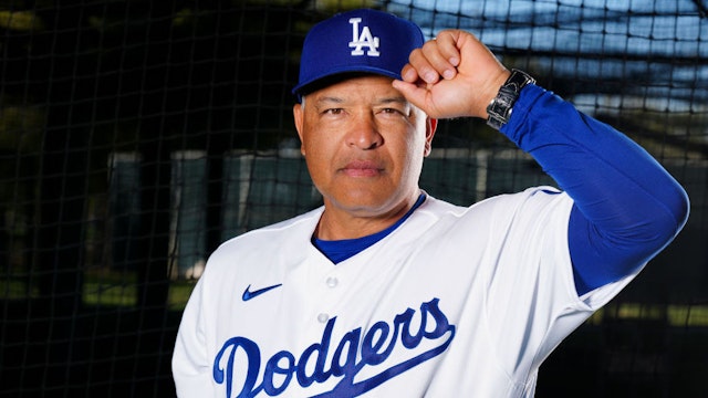 Manager Dave Roberts #30 of the Los Angeles Dodgers poses for a photo during the Los Angeles Dodgers Photo Day at Camelback Ranch on Thursday, March 17, 2022 in Glendale, Arizona. (Photo by Daniel Shirey/MLB Photos via Getty Images)