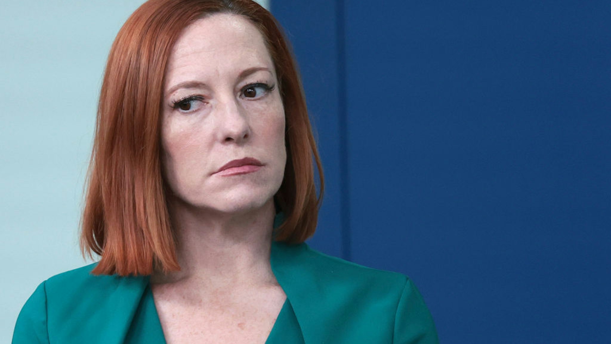 WASHINGTON, DC - MARCH 04: White House press secretary Jen Psaki answers questions during the daily press briefing March 4, 2022 in Washington, DC. Psaki answered a range of questions related primarily to the Russian invasion of Ukraine. (Photo by Win McNamee/Getty Images)