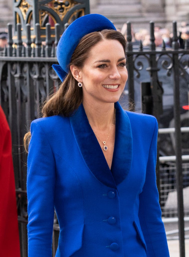 Kate Middleton Wows In Royal Blue Coat Dress And Hat Combo In London